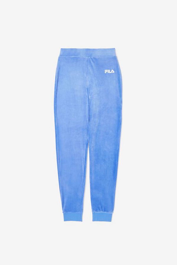 Pantalón Jogger Fila Mujer Azules / Blancas - Sara Velour - España 719648OVQ